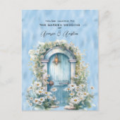 Carte Postale Bleu Shimmer Garden Porte Daisy (Devant)