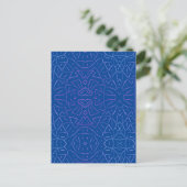Carte Postale Bleu simple (Debout devant)