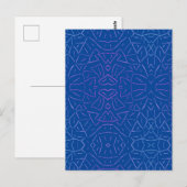 Carte Postale Bleu simple (Devant / Derrière)