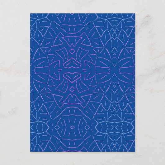 Carte Postale Bleu simple (Devant)
