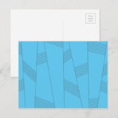Carte Postale Bleu, simple, élégant, abstrait motif (Devant / Derrière)