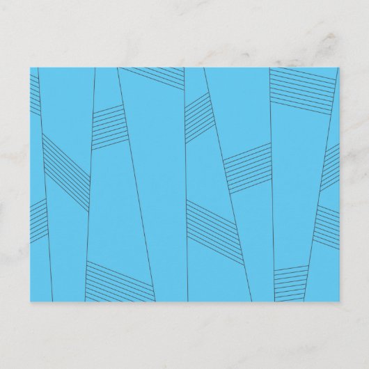 Carte Postale Bleu, simple, élégant, abstrait motif (Devant)