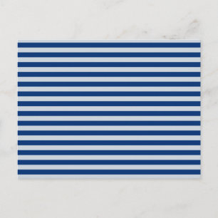Carte postale Bleu Stripes personnalisable