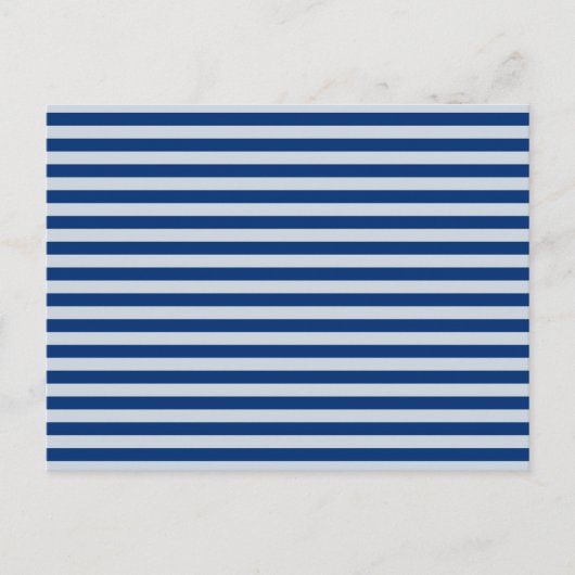 Carte postale Bleu Stripes personnalisable (Devant)