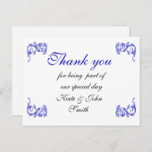 Carte Postale Bleu tourbillon -Merci note (Devant / Derrière)