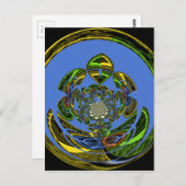 Carte Postale Bleu traditionnel (Devant / Derrière)