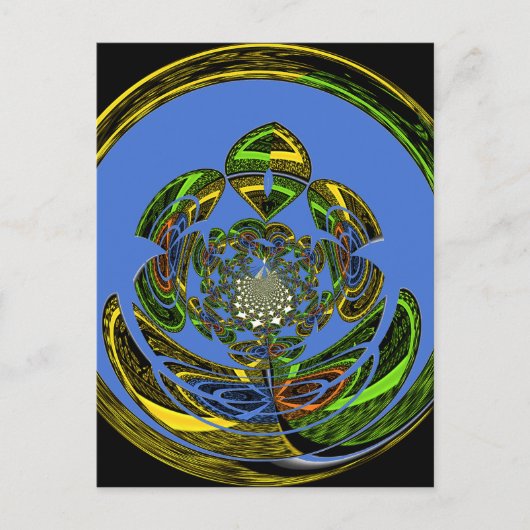 Carte Postale Bleu traditionnel (Devant)