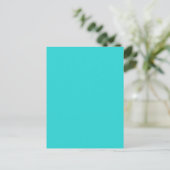 Carte Postale BLEU TURQUOISE (couleur solide) ~ (Debout devant)