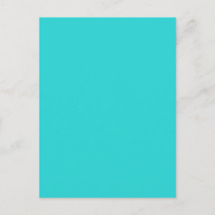 Carte Postale BLEU TURQUOISE (couleur solide) ~