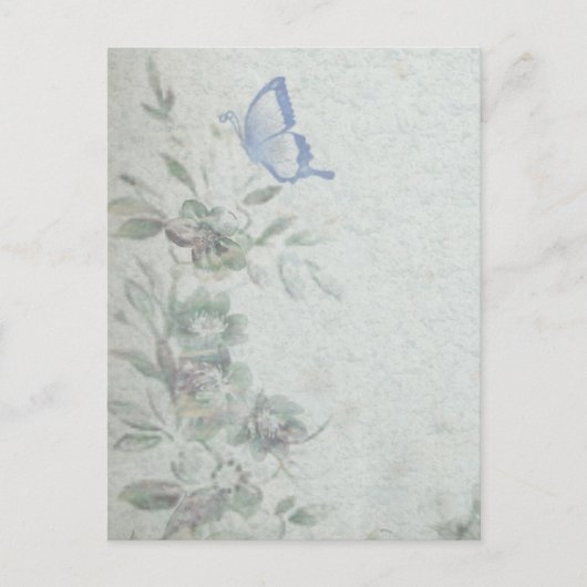 Carte Postale Bleu vintage (Devant)