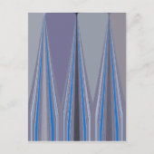 Carte Postale Bleu, violet, gris Chevron Art Imprimer (Devant)