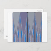 Carte Postale Bleu, violet, gris Chevron Art Imprimer (Devant / Derrière)