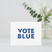 Carte Postale "bleu vote" bleu blanc (Debout devant)