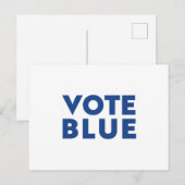 Carte Postale "bleu vote" bleu blanc (Devant / Derrière)