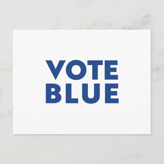 Carte Postale "bleu vote" bleu blanc (Devant)