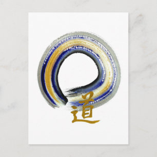 Carte Postale Bleu Way, Zen Enso