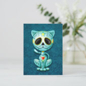 Carte Postale Bleu Zombie Sucre Kitten (Debout devant)