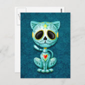 Carte Postale Bleu Zombie Sucre Kitten (Devant / Derrière)