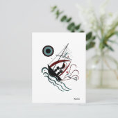 Carte postale bleue (Debout devant)