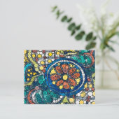 carte postale bleue (Debout devant)