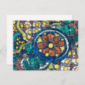 carte postale bleue (Devant / Derrière)