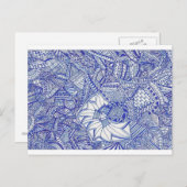 Carte postale bleue (Devant / Derrière)