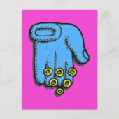 Carte postale Bleue Bénédiction Main (Devant)