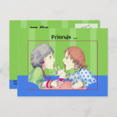 Carte postale bleue Buzz (Devant / Derrière)