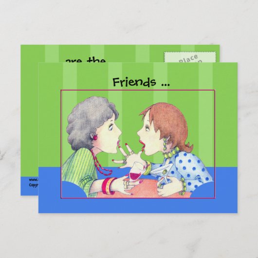 Carte postale bleue Buzz (Devant / Derrière)