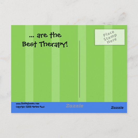 Carte postale bleue Buzz (Dos)