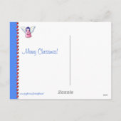 Carte postale bleue Cupcake de Noël (Dos)