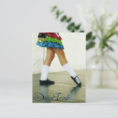 Carte postale bleue Danse (Debout devant)