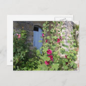 Carte postale bleue de la Provence de porte (Devant / Derrière)