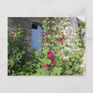 Carte postale bleue de la Provence de porte