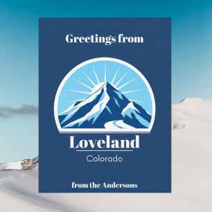 Carte postale bleue de Loveland Colorado USA