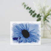 Carte postale bleue de tournesol (Debout devant)