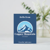 Carte postale bleue du Colorado (Debout devant)
