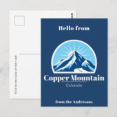 Carte postale bleue du Colorado (Devant / Derrière)
