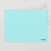 Carte postale bleue et noire (Dos)