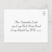 Carte postale bleue florale Ancre bateau RSVP naut (Dos)