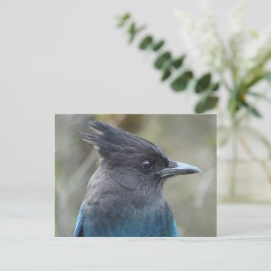 Carte postale bleue Mama (Debout devant)