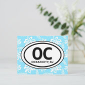 Carte postale bleue NJ Ocean City (Debout devant)