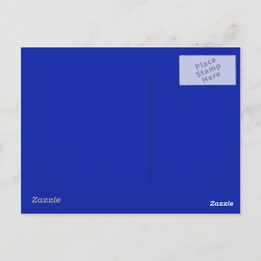 Carte postale bleue royale (Dos)