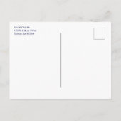 Carte postale bleue Veni Vidi Vici (Dos)