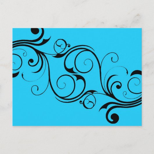 Carte postale bleue vintage (Devant)