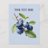 Carte Postale Bleuet mou ajouter le fruit du message (Devant)