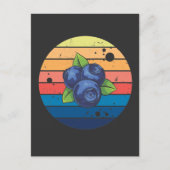Carte Postale Bleuet rétro Fruits d'été sains Baies (Devant)