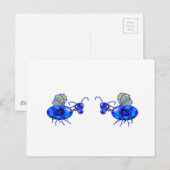 Carte Postale bleuets à vapeur (Devant / Derrière)