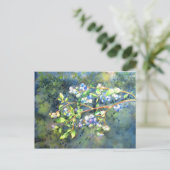 Carte Postale Bleuets, fruit romantique Peinture d'aquarelle (Debout devant)