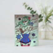 Carte Postale bleus d'hiver (Debout devant)